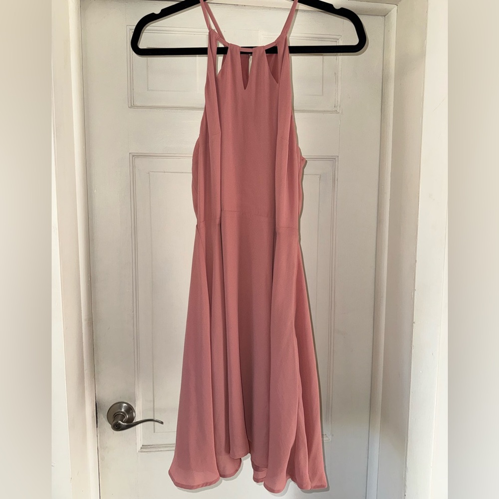 Express Strapless Pink Dress